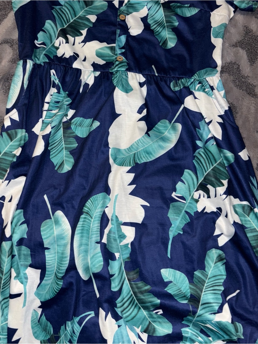 NEW Yathon blue navy multi color floral sleeveless dress ~nwt~ size 10 - Picture 2 of 6